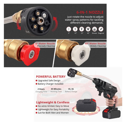 Hidrolavadora Alta Presión Inalámbrica 48V - 970 PSI